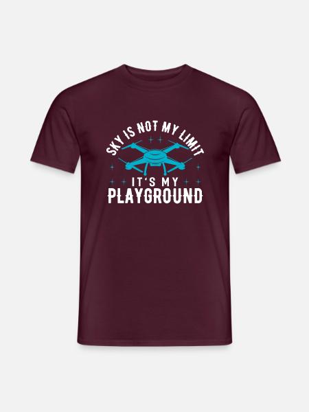Dji Drone Drone Drone Pilot Prezent - T-shirt męski - ceglasty