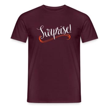 Surprise Surprise Boy Pregnant Pregnant - Men's T-Shirt - brick red - Front - AI Model Male 178 light (178cm)