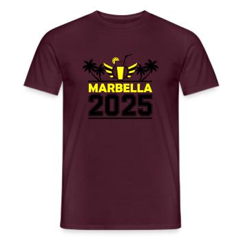 Marbella 2025 - Men's T-Shirt - brick red - Front - AI Model Male 178 light (178cm)