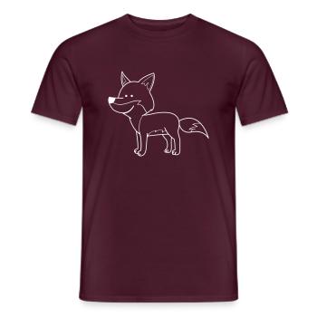 Fuchs Comic - Männer T-Shirt - Ziegelrot - Vorne - AI Model Male 178 light (178cm)