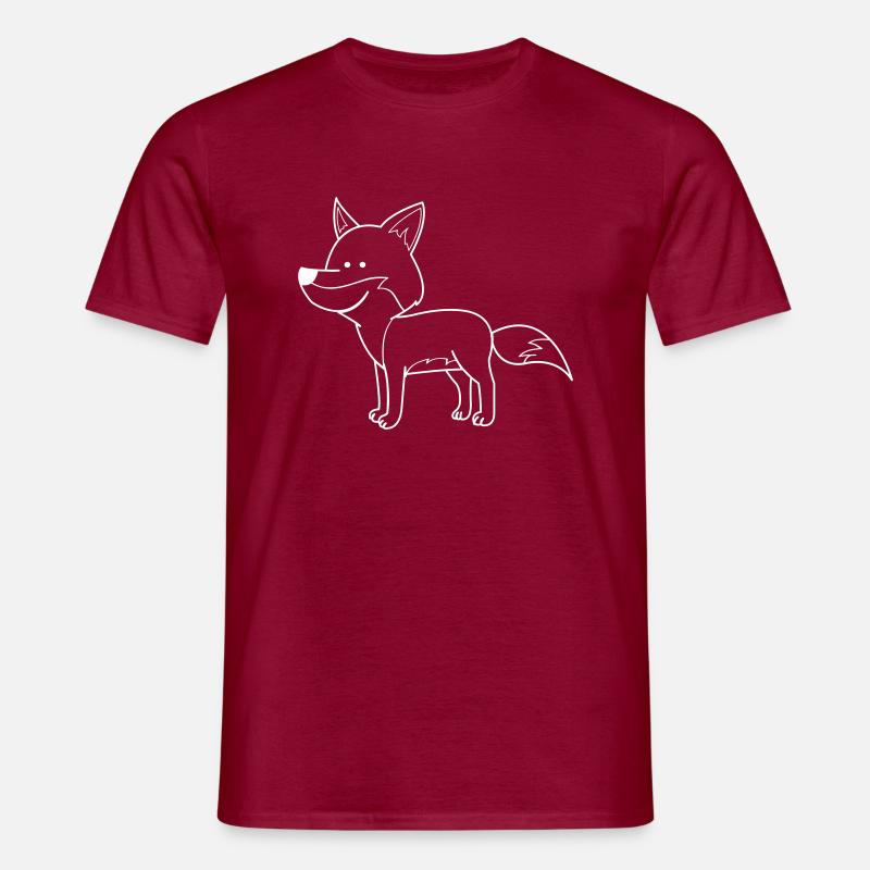 Fuchs Comic - Männer T-Shirt - Ziegelrot