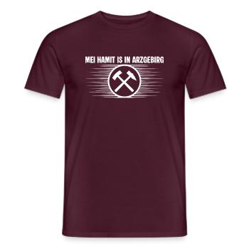 Mei Hamit is in Arzgebirg - Männer T-Shirt - Ziegelrot - Vorne - AI Model Male 178 light (178cm)