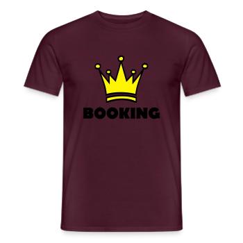 booking - Men's T-Shirt - brick red - Front - AI Model Male 178 light (178cm)