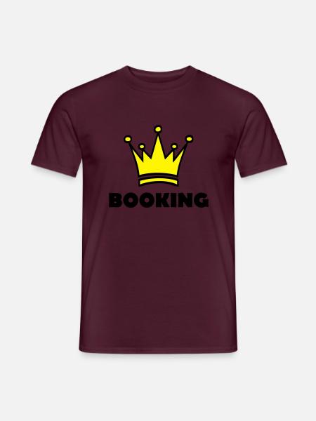 booking - Men's T-Shirt - brick red