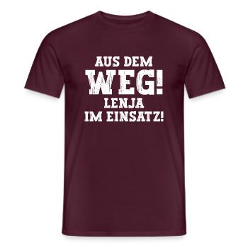 Lenja Lustiger Spruch Vorname Name Lenja - Männer T-Shirt - Ziegelrot - Vorne - AI Model Male 178 light (178cm)