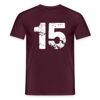 15 - T-shirt homme - rouge brique - Devant - AI Model Male 178 light (178cm)