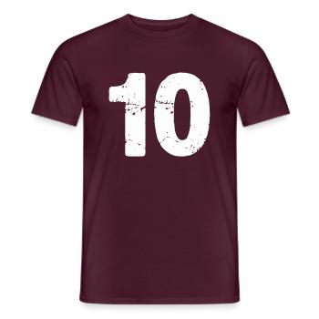 10 - T-shirt homme - rouge brique - Devant - AI Model Male 178 light (178cm)