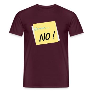 Errrr.....No! - Men's T-Shirt - brick red - Front - AI Model Male 178 light (178cm)
