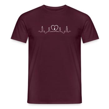 yoga - T-shirt homme - rouge brique - Devant - AI Model Male 178 light (178cm)