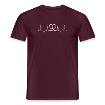Voile - T-shirt homme - rouge brique - Devant - AI Model Male 178 light (178cm)