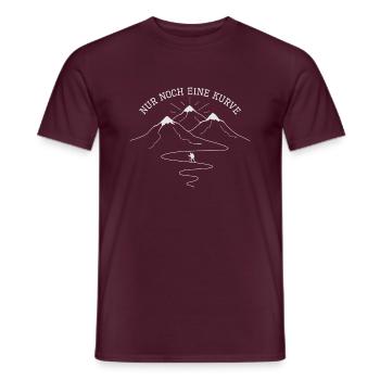 Nur noch ein Kürve - (B.w) - Männer T-Shirt - Ziegelrot - Vorne - AI Model Male 178 light (178cm)