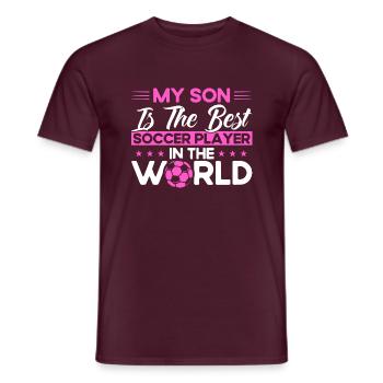 Fußball Mama Sportfan Fußball Geschenk - Männer T-Shirt - Ziegelrot - Vorne - AI Model Male 178 light (178cm)