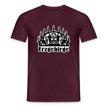 Schwibbogen Erzgeb 2col - Männer T-Shirt - Ziegelrot - Vorne - AI Model Male 178 light (178cm)
