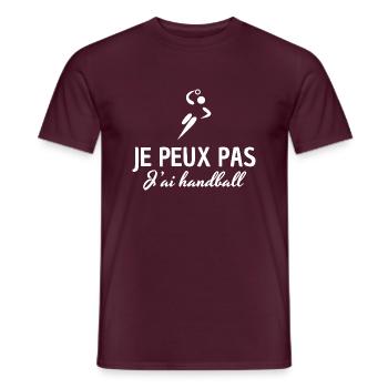 Ich kann nicht Handball haben - Männer T-Shirt - Ziegelrot - Vorne - AI Model Male 178 light (178cm)