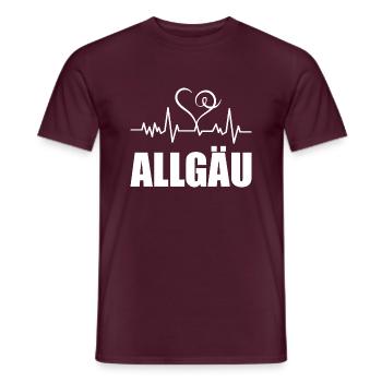 Heartbeat Allgäu - Männer T-Shirt - Ziegelrot - Vorne - AI Model Male 178 light (178cm)