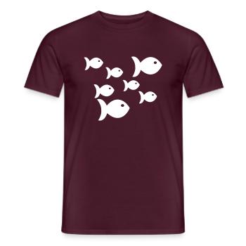 Pisces - Men's T-Shirt - brick red - Front - AI Model Male 178 light (178cm)