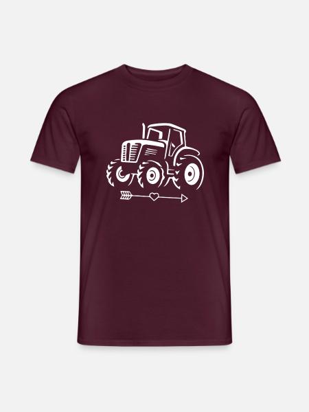 Traktor Bauer Landwirt - Männer T-Shirt - Ziegelrot
