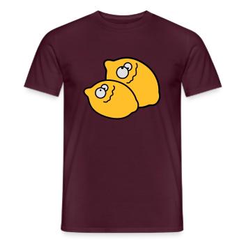 Funny Lemons - T-shirt homme - rouge brique - Devant - AI Model Male 178 light (178cm)