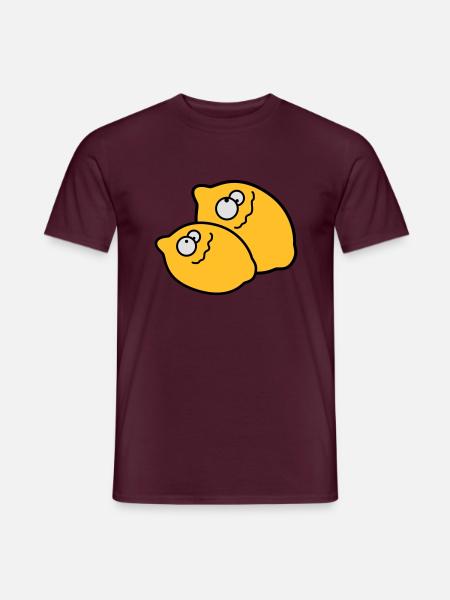 Funny Lemons - T-shirt homme - rouge brique