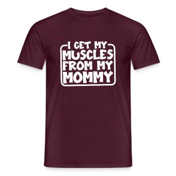 Je tire mes muscles de ma maman 2 - T-shirt homme - rouge brique - Devant - AI Model Male 178 light (178cm)