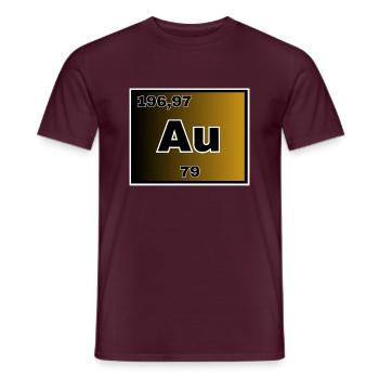 Gold - Männer T-Shirt - Ziegelrot - Vorne - AI Model Male 178 light (178cm)
