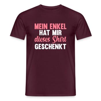 Großmutter Großmama Enkel Omi Oma - Männer T-Shirt - Ziegelrot - Vorne - AI Model Male 178 light (178cm)