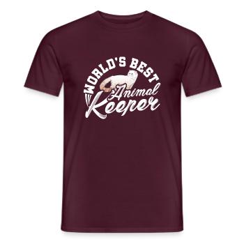 Worl's Best Animal Keeper Animal Lover Zookeeper Z - Männer T-Shirt - Ziegelrot - Vorne - AI Model Male 178 light (178cm)
