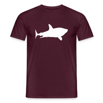 requin requin - T-shirt homme - rouge brique - Devant - AI Model Male 178 light (178cm)