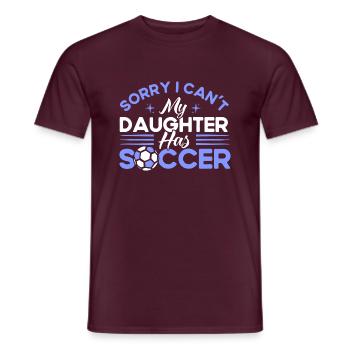 Sportfan Fußball Mama Tochter Geschenk - Männer T-Shirt - Ziegelrot - Vorne - AI Model Male 178 light (178cm)