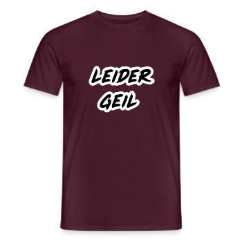 leider geil - Männer T-Shirt - Ziegelrot - Vorne - AI Model Male 178 light (178cm)