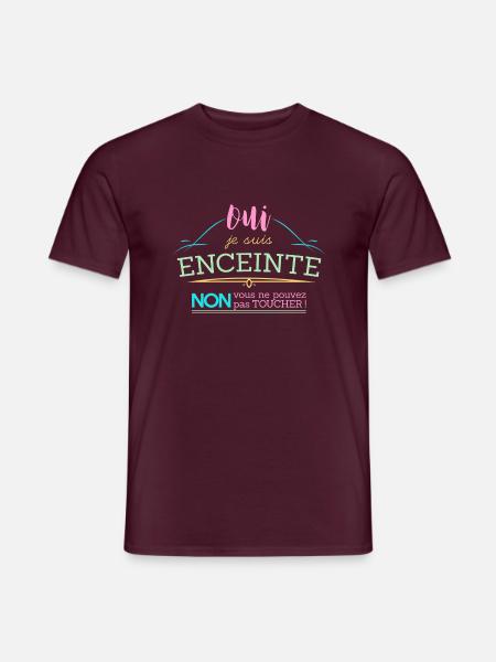 Oui je suis enceinte - T-shirt homme - rouge brique