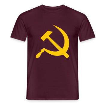 Communisme - T-shirt homme - rouge brique - Devant - AI Model Male 178 light (178cm)