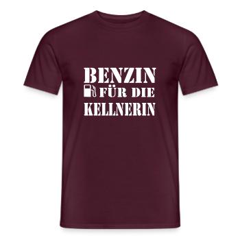 Benzin für Kellnerin - Männer T-Shirt - Ziegelrot - Vorne - AI Model Male 178 light (178cm)