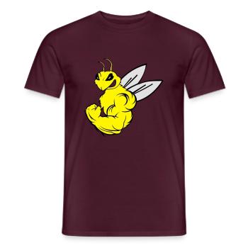 strong_bee_02 - Men's T-Shirt - brick red - Front - AI Model Male 178 light (178cm)