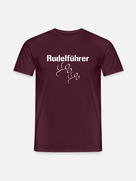 Rudelführer Pfoten Design - Männer T-Shirt - Ziegelrot