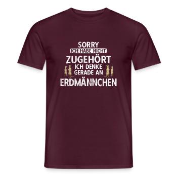 Erdmännchen Design - Männer T-Shirt - Ziegelrot - Vorne - AI Model Male 178 light (178cm)