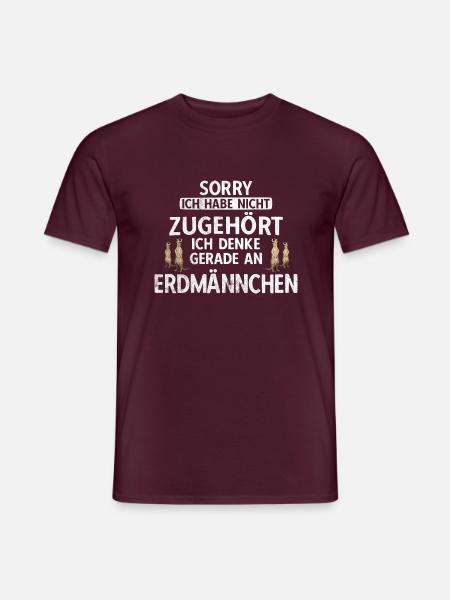 Erdmännchen Design - Männer T-Shirt - Ziegelrot