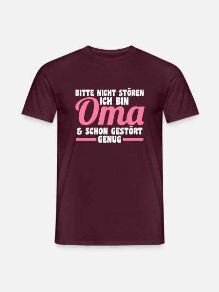 Großmutter Großmama Omi Oma - Männer T-Shirt - Ziegelrot