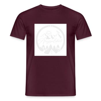 Ausgewildert Logo weiß transparent - Männer T-Shirt - Ziegelrot - Vorne - AI Model Male 178 light (178cm)