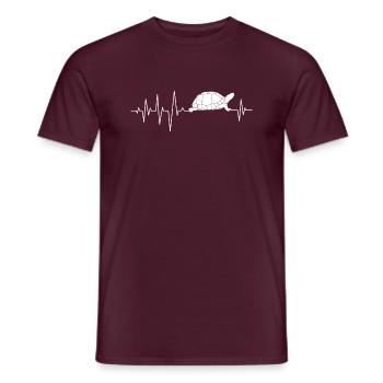 Heartbeat Turtle - Niedliche Meeresschildkröten-Liebhaber-Schildkröte - Männer T-Shirt - Ziegelrot - Vorne - AI Model Male 178 light (178cm)