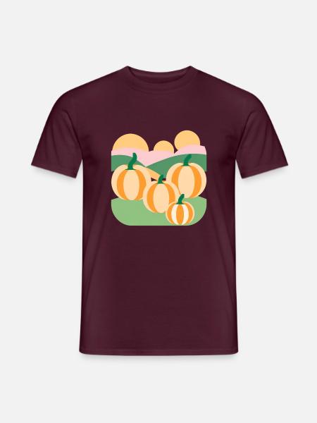 Kürbis - Männer T-Shirt - Ziegelrot