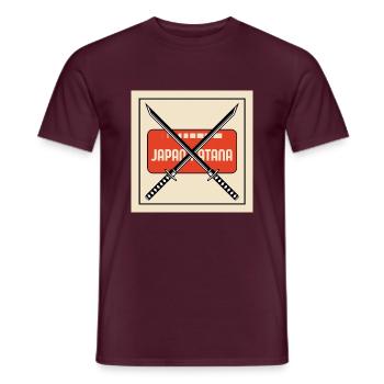 Black katana - Männer T-Shirt - Ziegelrot - Vorne - AI Model Male 178 light (178cm)
