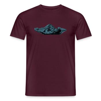 Blue Mountain - Männer T-Shirt - Ziegelrot - Vorne - AI Model Male 178 light (178cm)