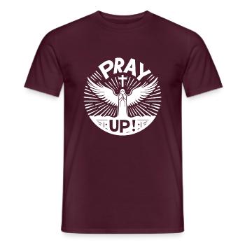 Bete nach oben - Männer T-Shirt - Ziegelrot - Vorne - AI Model Male 178 light (178cm)