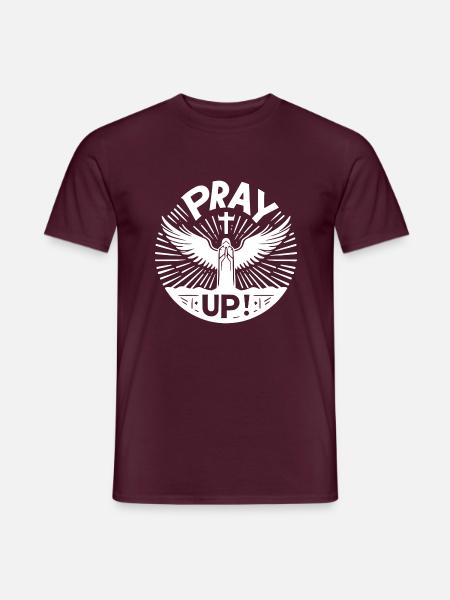 Pray Up - Men's T-Shirt - brick red