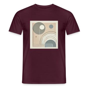 Minimilist art - Men's T-Shirt - brick red - Front - AI Model Male 178 light (178cm)