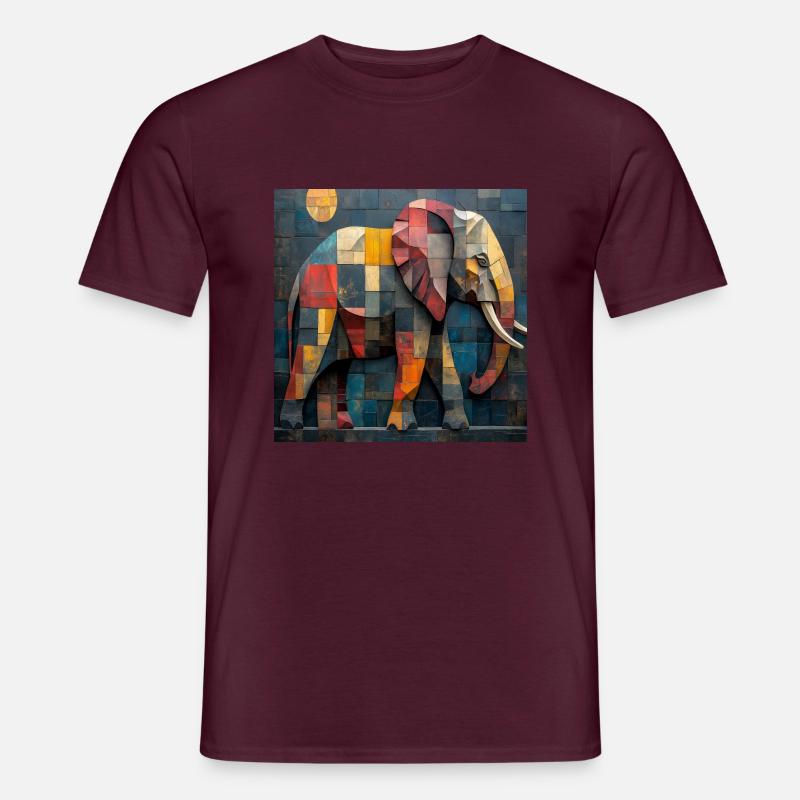 Elefant - Männer T-Shirt - Ziegelrot