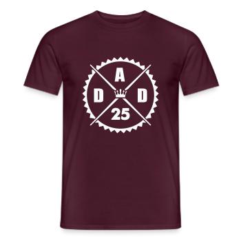 Dad 25 - Männer T-Shirt - Ziegelrot - Vorne - AI Model Male 178 light (178cm)
