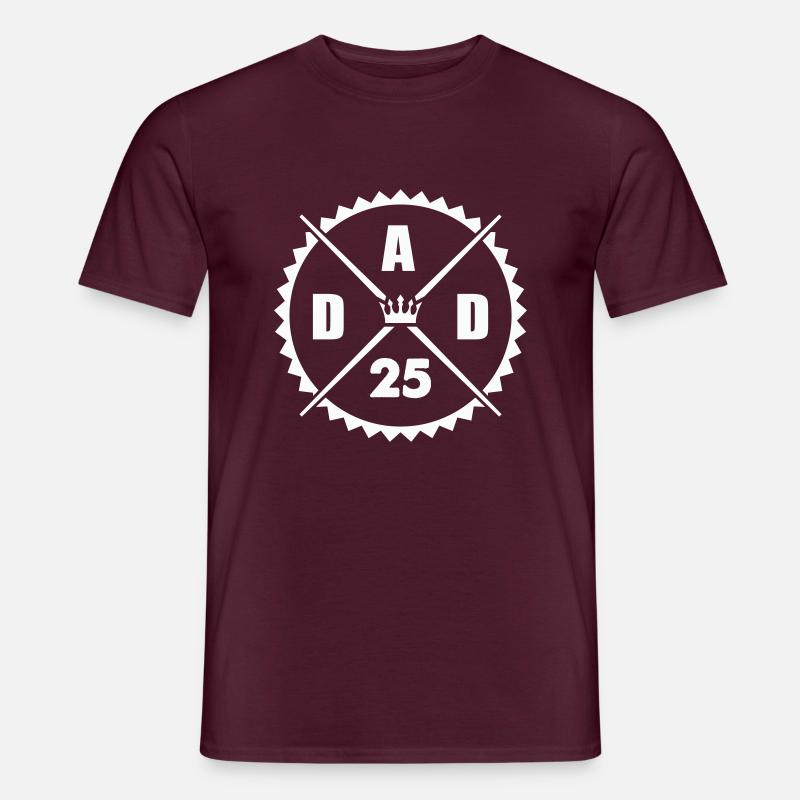 Dad 25 - Männer T-Shirt - Ziegelrot