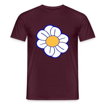 Marguerites blanches Fleurs Printemps Été Fleurs - T-shirt homme - rouge brique - Devant - AI Model Male 178 light (178cm)
